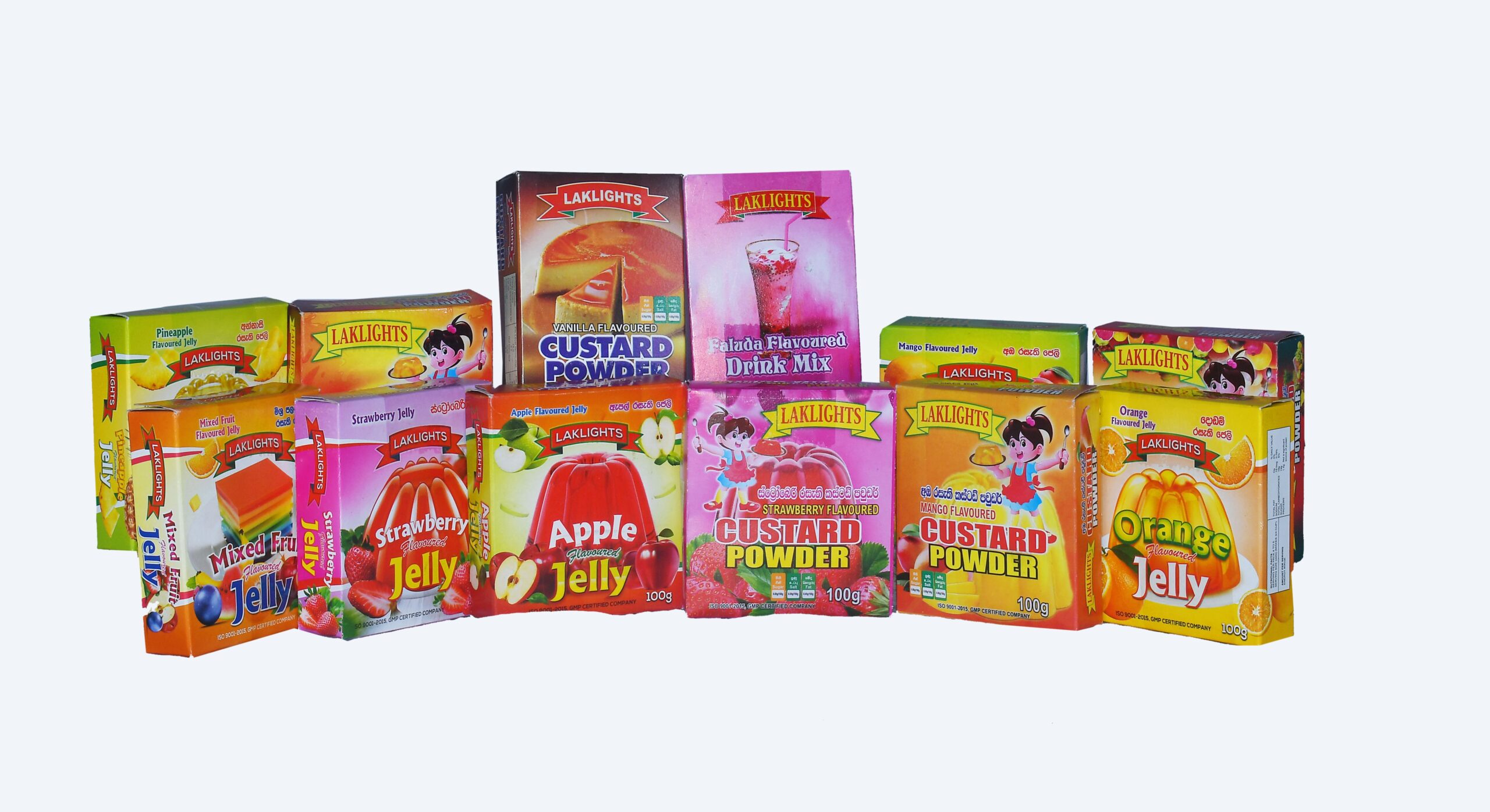 Laklights jelly and custard range